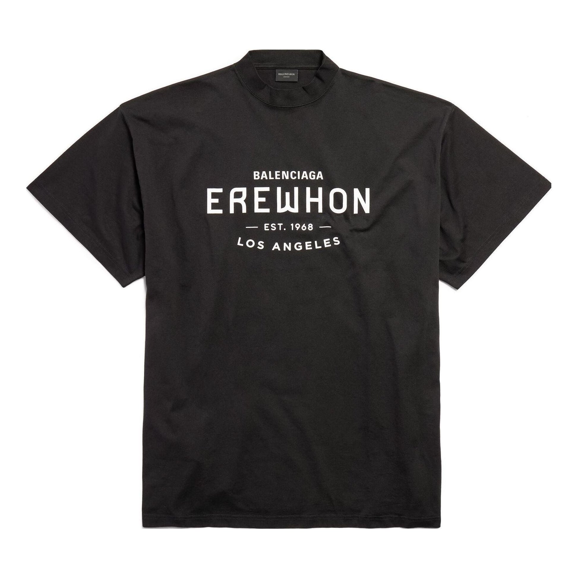 (WMNS) Balenciaga x Erewhon Los Angeles T-Shirt 'Black' 787349TQVG31569