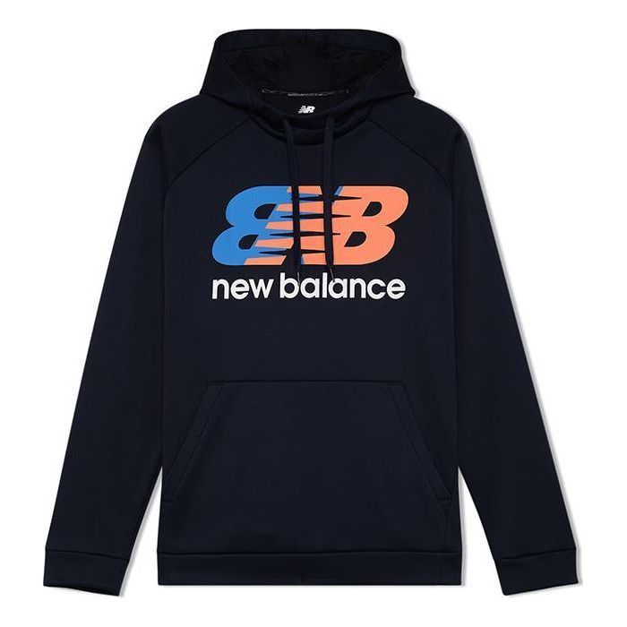 New Balance Tenacity Performance Hoodie 'Navy Orange' AMT21021-ECL