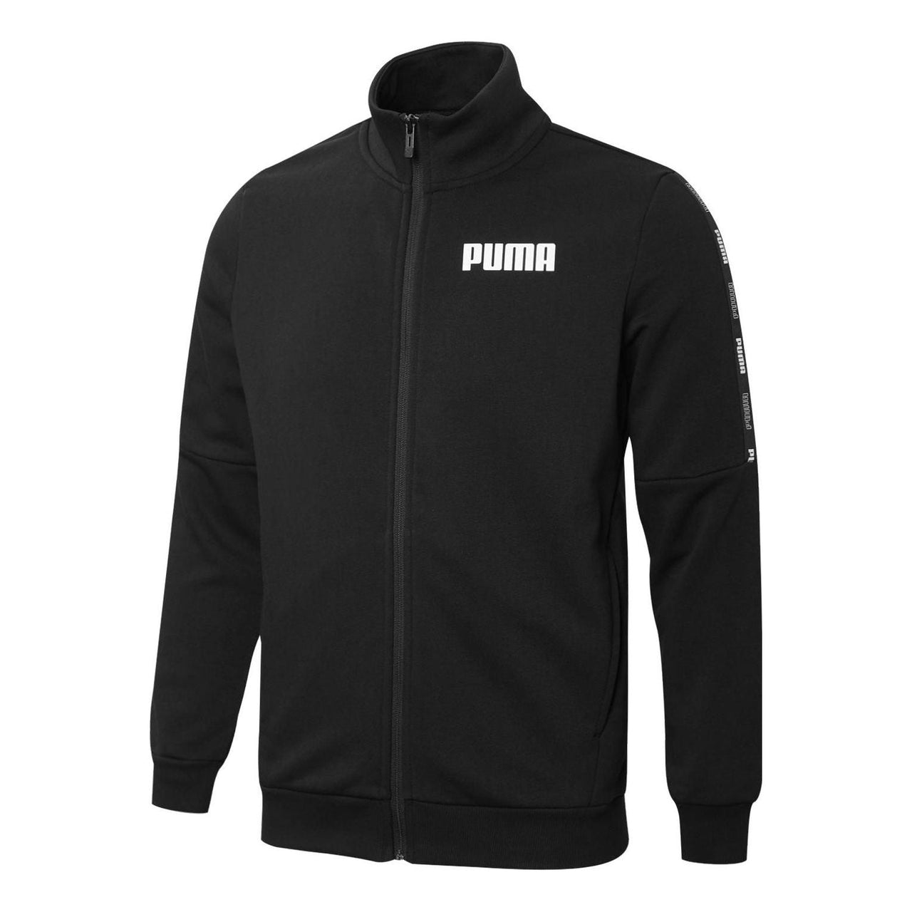 PUMA Tape French Terry Full-zip Sweatshirt 'Black' 671981-01