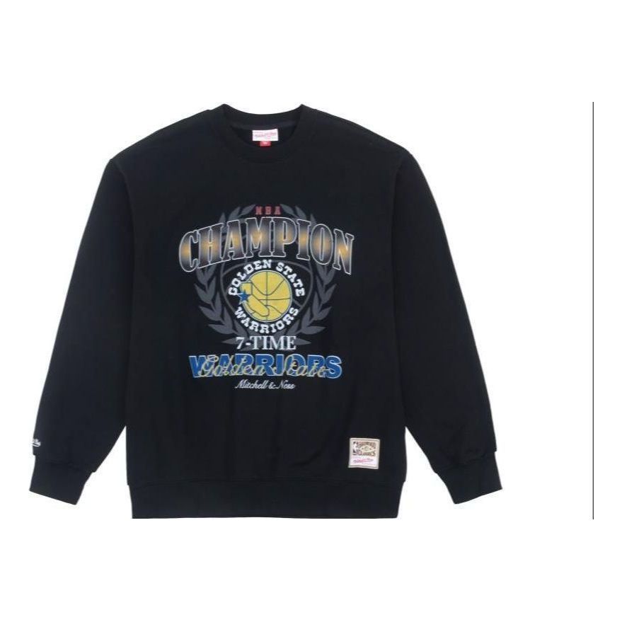 Mitchell & Ness x NBA Golden State Warriors 7 Times Champion Sweatshirt 'Black' MNJYFWHD23093005