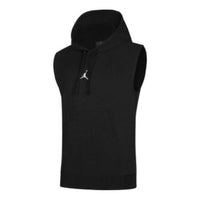 سترة رياضية Air Jordan Dri-FIT بدون أكمام قابلة للتنفس بلون واحد مع غطاء رأس باللون الأسود DM2822-010