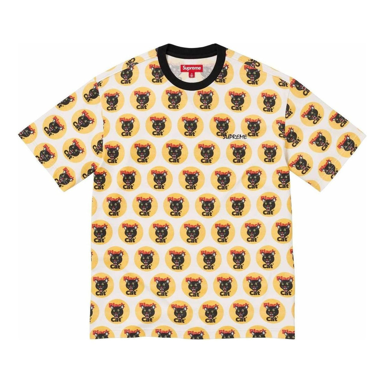Supreme Black Cat T-Shirt 'Yellow Black' SUP-SS24-282