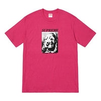 Supreme FW18 Remember Tee Dark Pink Puppy Sketch Avatar Printing Short Sleeve Unisex Red SUP-FW18-449