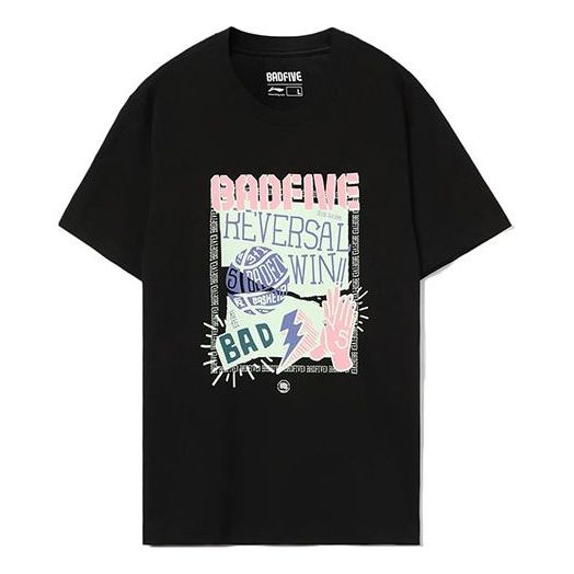 Li-Ning BadFive Graphics Loose Fit T-shirt 'Black' AHSR475-5