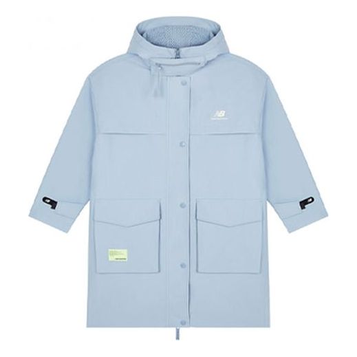 (WMNS) New Balance Big Pocket Solid Color Hooded Jacket Blue AWJ21304-BMT