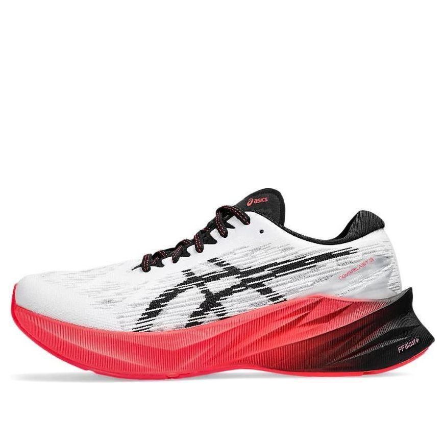 (WMNS) ASICS Novablast 3 'White Black Electric Red' 1012B288-104