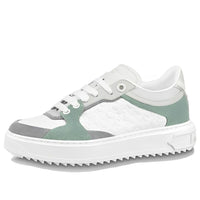 (WMNS) LOUIS VUITTON Time Out Sneakers 'White Mini Monogram with Green Grey' 1ABUTD