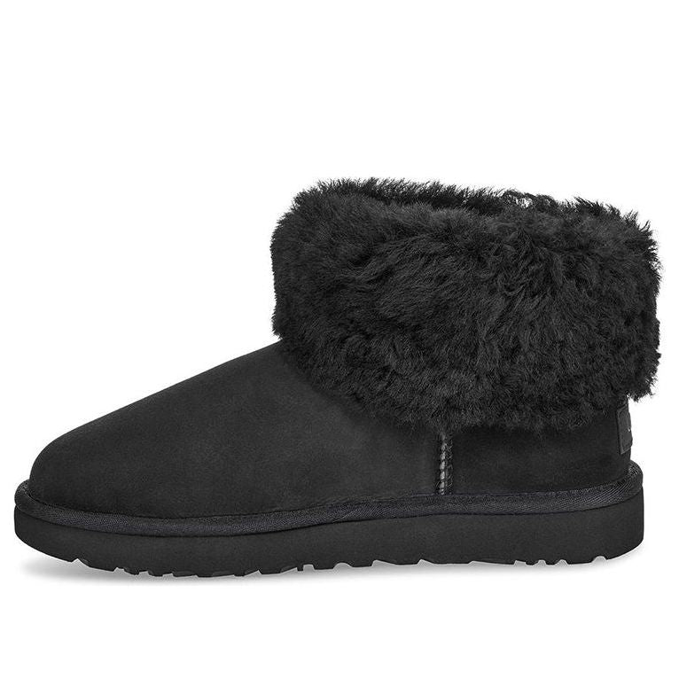 (WMNS) UGG Classic Mini Fluff Fleece Lined Black 1106757-BLK