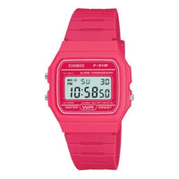 CASIO Waterproof Quartz Sports Unisex Mens Pink Digital F91WC-4A