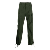 Off-White SS21 Side Straight Cargo Pants Version Green OMCF025S21FAB0015701