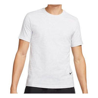 Men's Nike Solid Color Round Neck Pullover Short Sleeve Birch Color T-Shirt DM2387-051