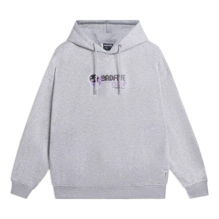 Li-Ning BadFive Graphic Hoodie 'Grey' AWDSC09-2