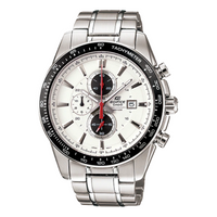 CASIO ENDIFICE Series Business Waterproofes Men's Stainless Steel Strap Mens White Analog EF-547D-7A1