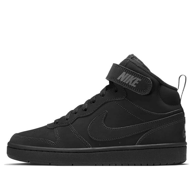 (GS) Nike Court Borough Mid 2 'Triple Black' CW5867-001