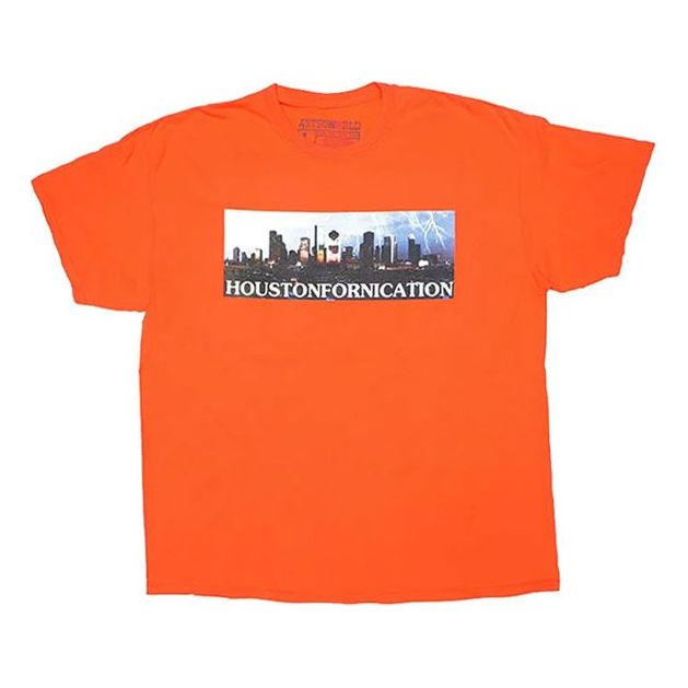 Travis Scott Unisex Cactus Jack Houston Exclusive Orange Tee Orange TC-272