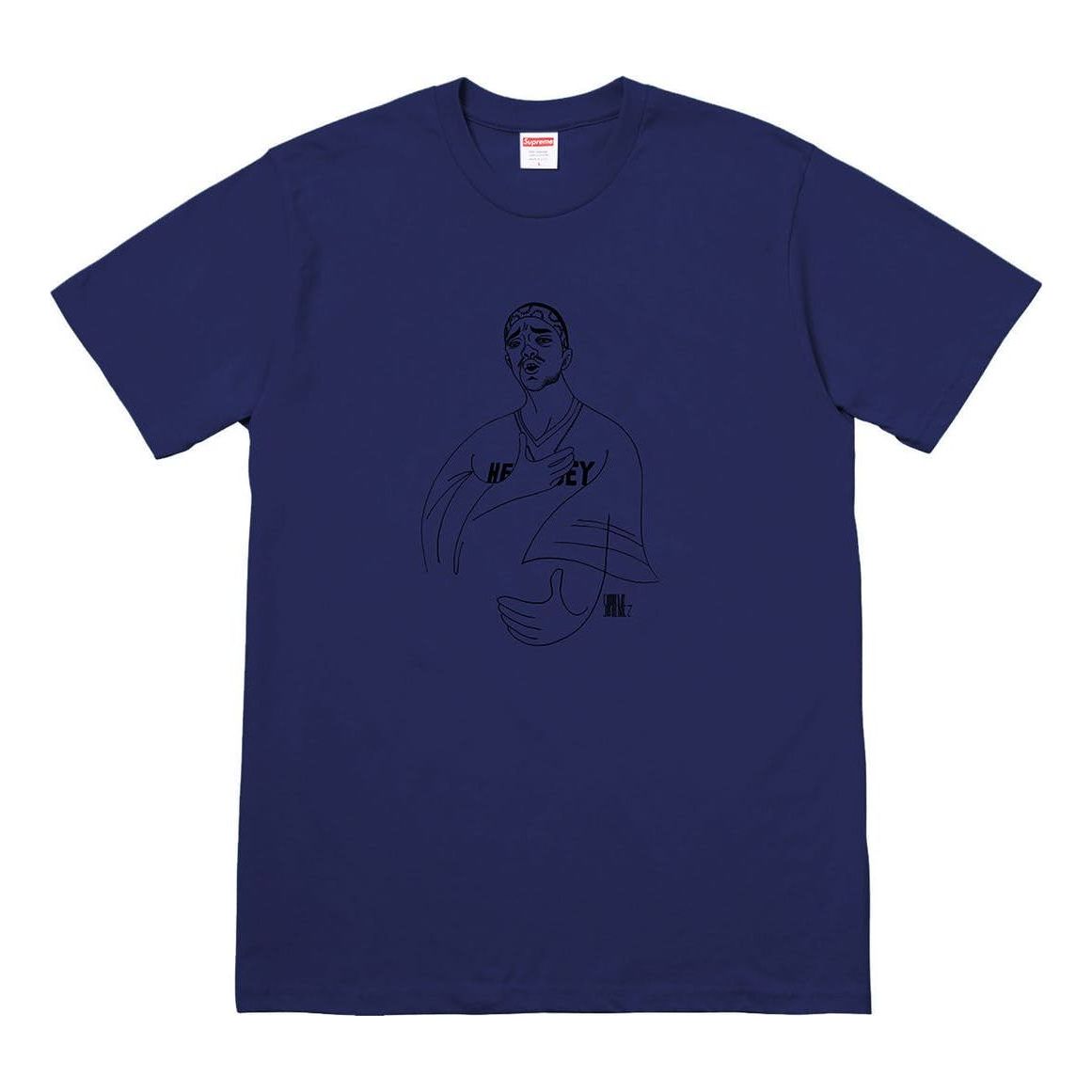 Supreme SS18 Prodigy Tee Navy Character Short Sleeve Navy Blue SUP-SS18-0266