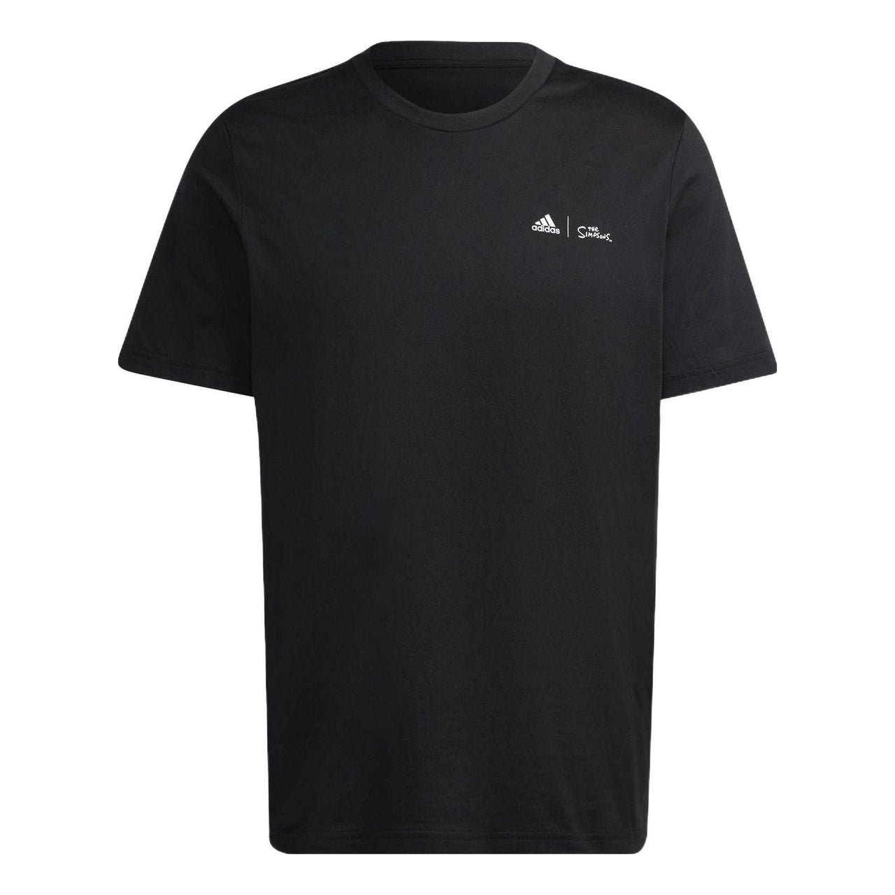 Men's adidas Cartoon Skateboard Juvenile Logo Printing Round Neck Short Sleeve Black T-Shirt GS6221