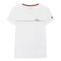 (WMNS) FILA Back Stripe Pattern Printing Short Sleeve White F11W021108G-WT