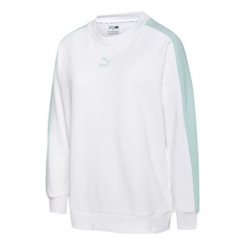 (WMNS) PUMA Classics Crewneck Sweatshirt White 595932-02