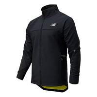 New Balance Men's New Balance Solid Color Logo Zipper Stand Collar Jacket Black MJ13274-BK
