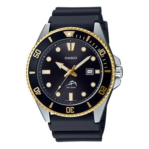CASIO Stainless Steel Case Waterproof Sports Mens Black Analog MDV106G-1AV