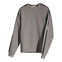 Men's HERMES FW21 Shoulder Stripe Splicing Long Sleeves Round Neck Sports Gray H167515HA76