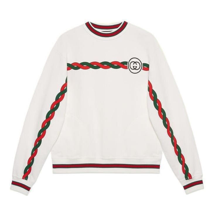 Gucci Cotton Sweatshirt With Interlocking G 'White' 692351-XJD7R-9125