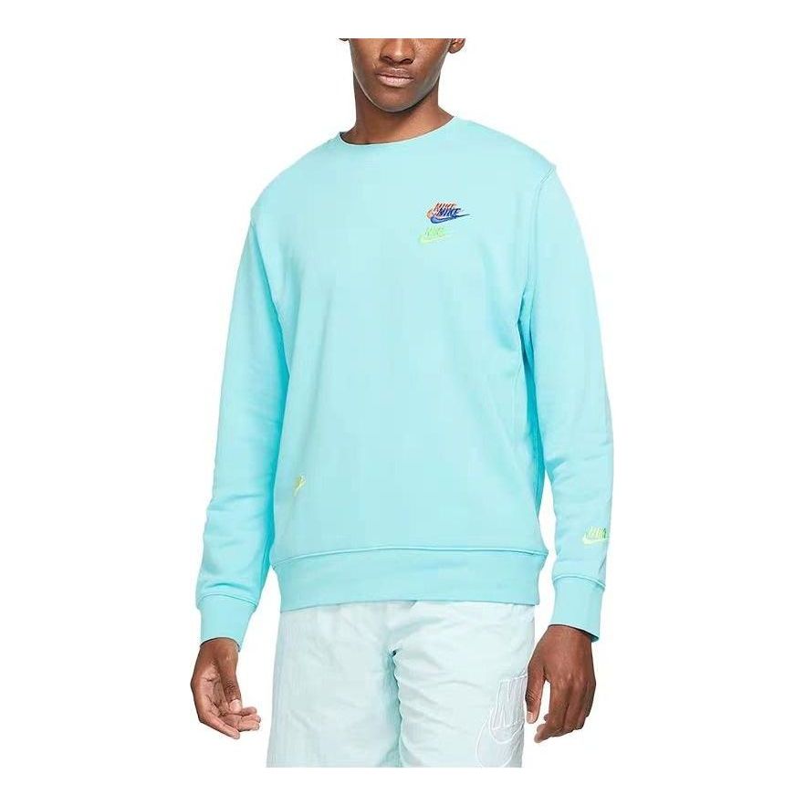 Nike Essential Plus Club French Terry Crewnck 'Blue' DJ6915-482