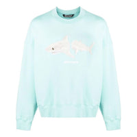 Palm Angels Split Shark Crew Sweater 'Blue White' PMBA026S23FLE0054001