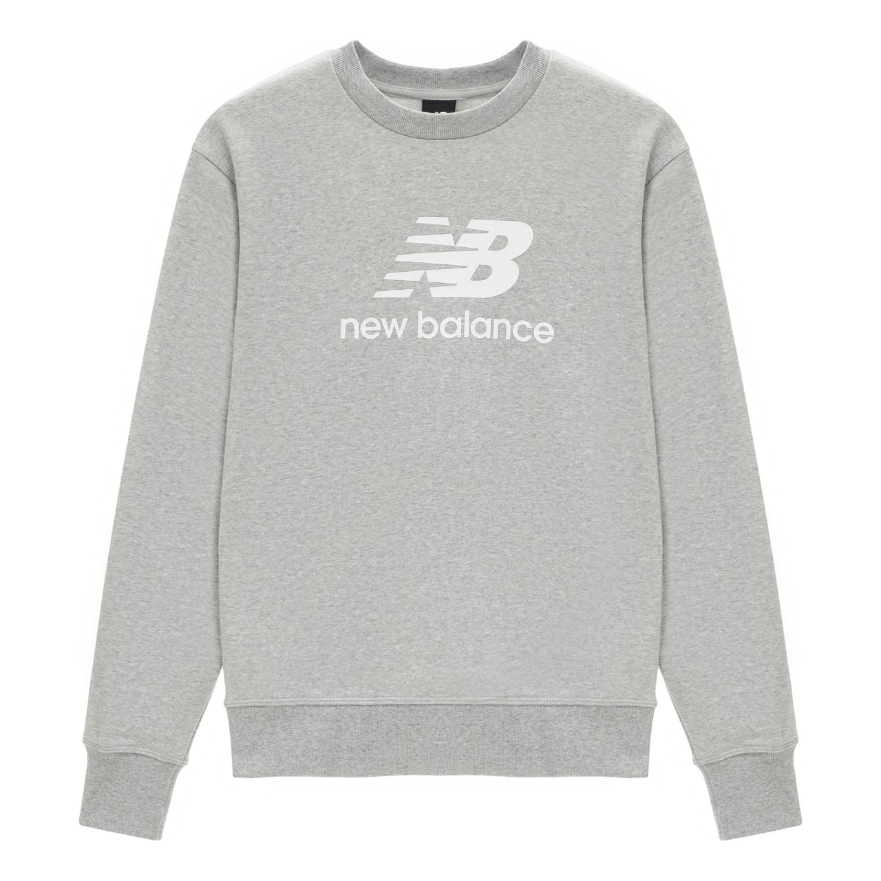 New Balance Essentials Stacked Logo French Terry Crewneck Asia Sizing 'Athletic Grey' AMT31538-AG