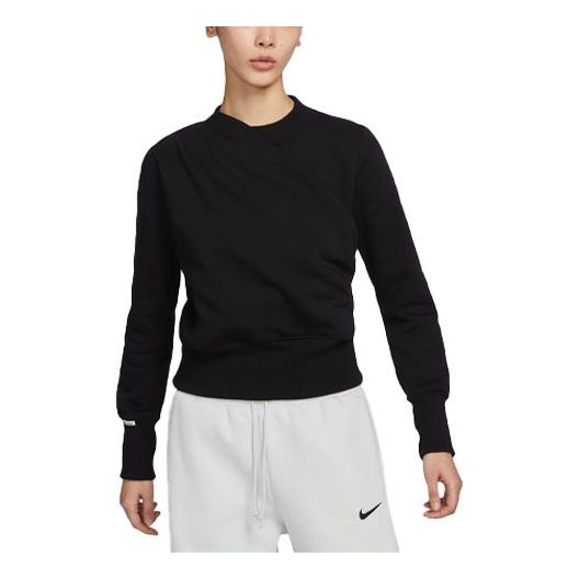 (WMNS) Nike Round Neck Casual Sports Sweatshirt 'Black' DV8209-010