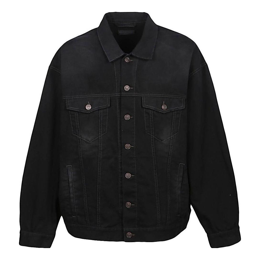 Balenciaga Gaffer Taped Political Campaign Denim Jacket 'Black' 724651TNW111700