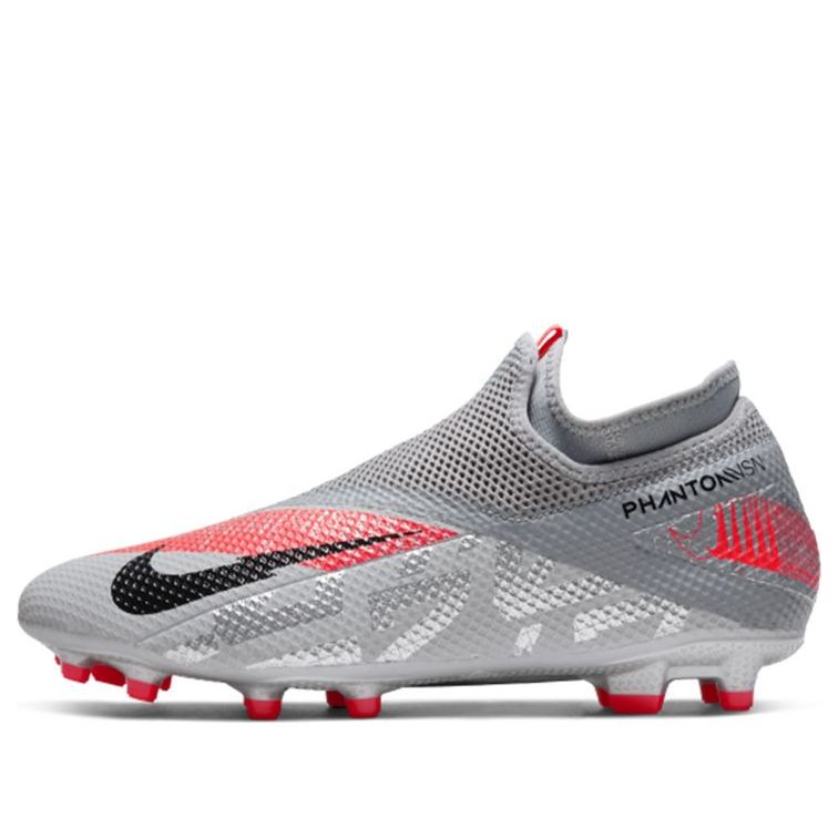 Nike Phantom Vision 2 Academy DF MG 'Metallic Grey Crimson' CD4156-906