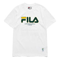 FILA FUSION Printing Round Neck Short Sleeve White T11M122102F-WT