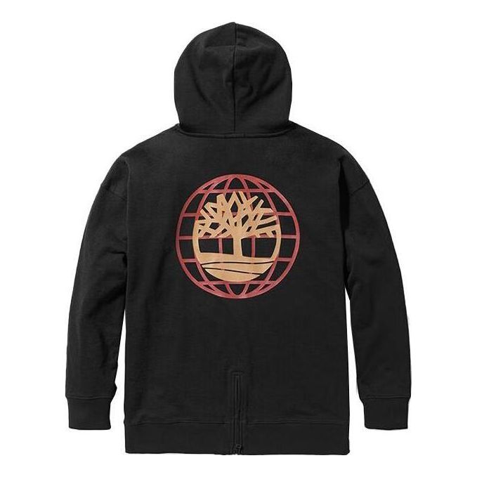 Timberland Tree Logo Hoodie 'Black and Red Globe' A6UM2-001