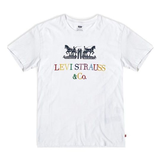Men's Levis LOGO Embroidered Short Sleeve White 22495-0054
