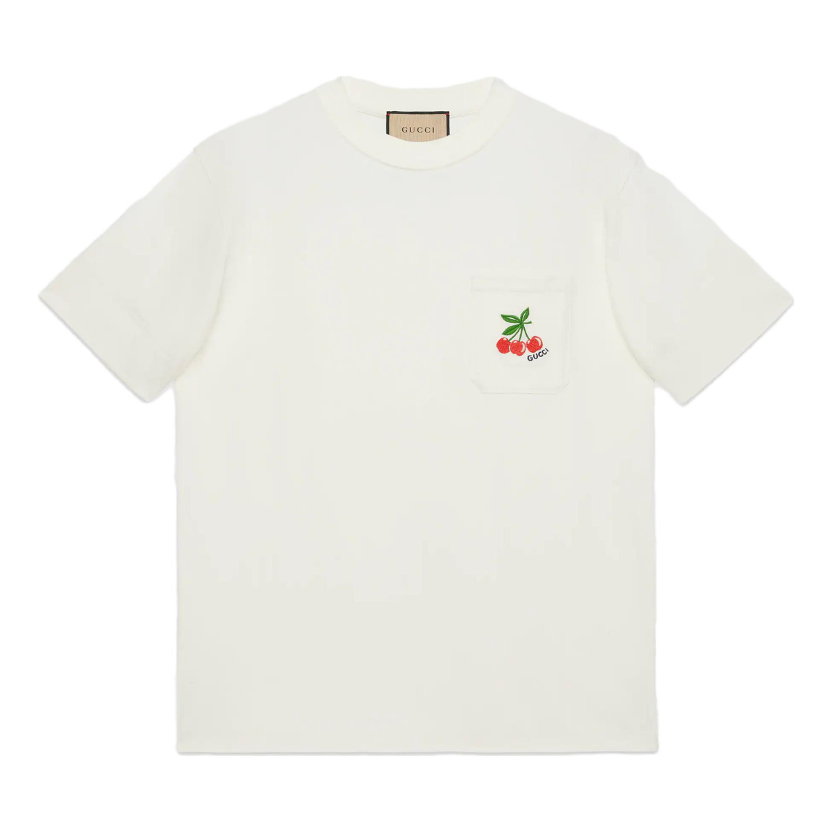Gucci Embroidery Cotton T-Shirt 'White' 729690-XJFQU-9088