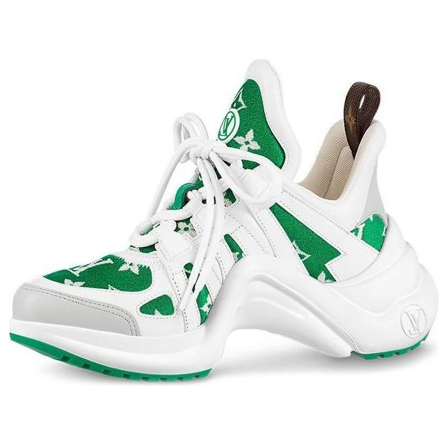 (WMNS) LOUIS VUITTON LV Archlight Sneakers 'White with Green Monogram' 1AACSU