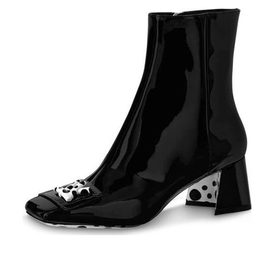 (WMNS) LOUIS VUITTON x YAYOI KUSAMA 55mm Heeled Boots 'Black' 1AB9OF