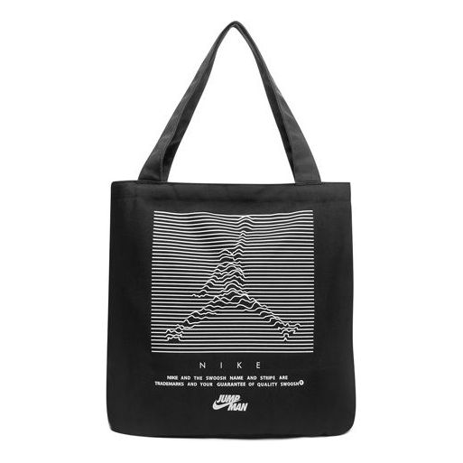 Air Jordan Unisex Polyester Logo Printing Zipper High Capacity Single-Shoulder Bag Black DR8079-010