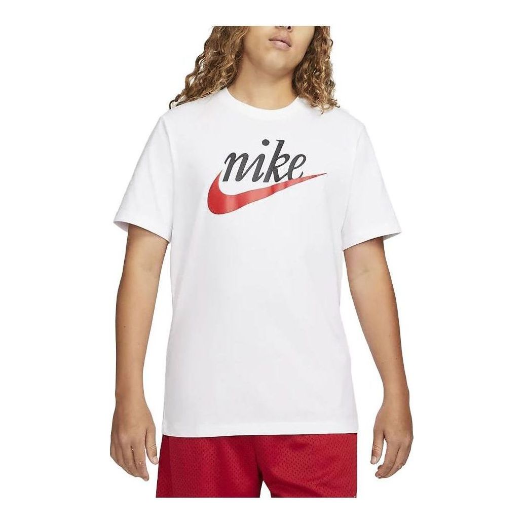 Nike Sportswear T-Shirt 'White Black' DZ3280-100