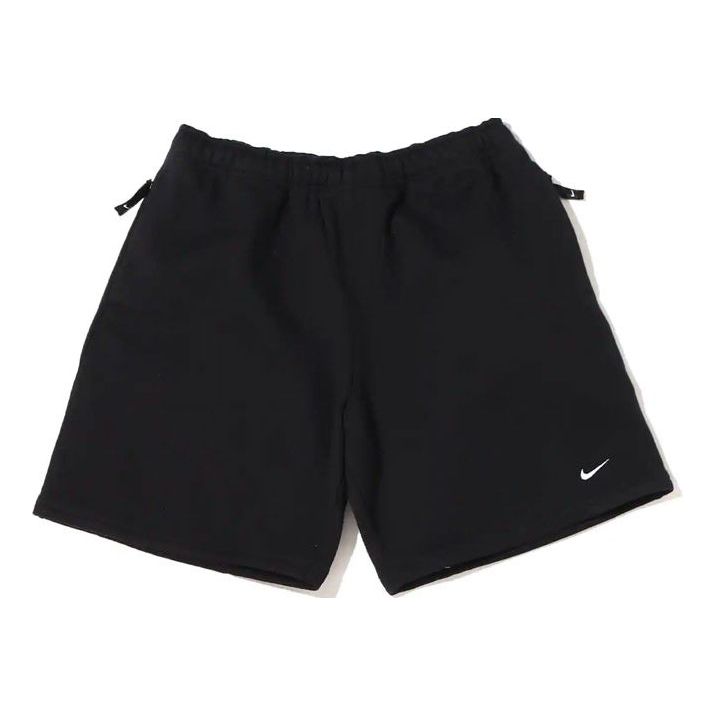 Nike Solid Color Logo Straight Loose Casual Shorts Unisex Black DV3056-010