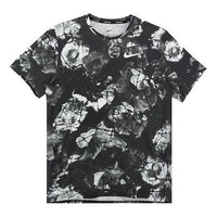 Men's Nike Pro Dri-FIT Color Block Printing Short Sleeve Black T-Shirt DQ5422-010