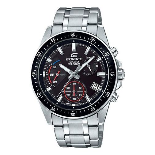 CASIO EDIFICE Waterproof Stainless Steel Strap Mens Red Analog EFV-540D-1AVUPR