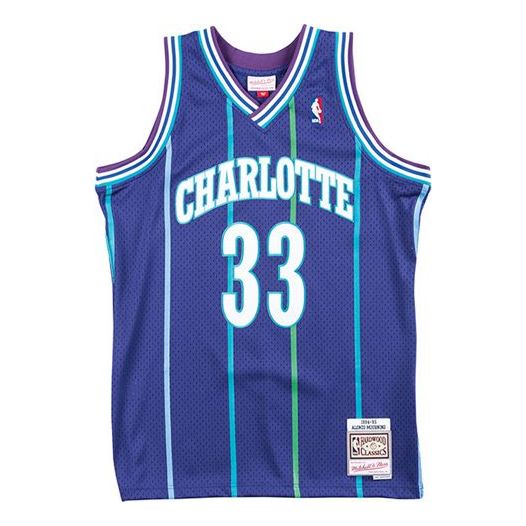 Mitchell & Ness NBA Swingman Jersey 'Charlotte Hornets - Alonzo Mourning 1994-95' SMJYAC18010-CHOPURPAMO94