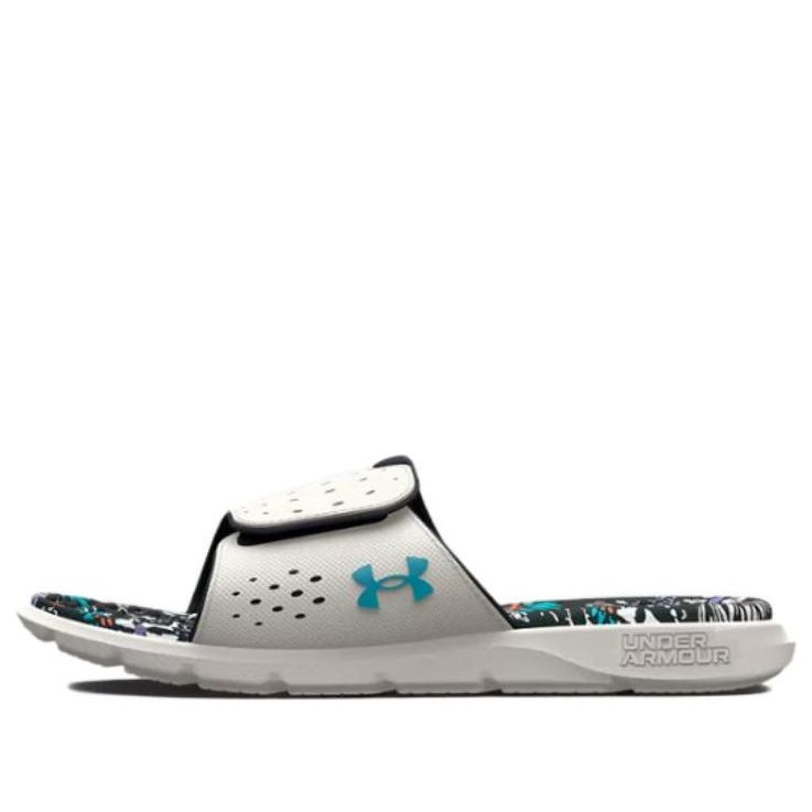 (WMNS) Under Armour Ignite 7 Graphic Footbed Slide 'Grey Mist Floral' 3026029-100