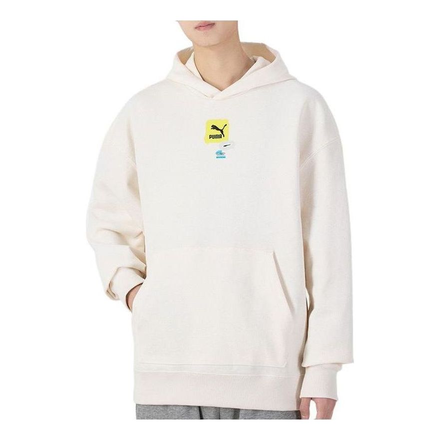 PUMA Oversize Trend Graphic Logo Hoodie 'White' 536061-65