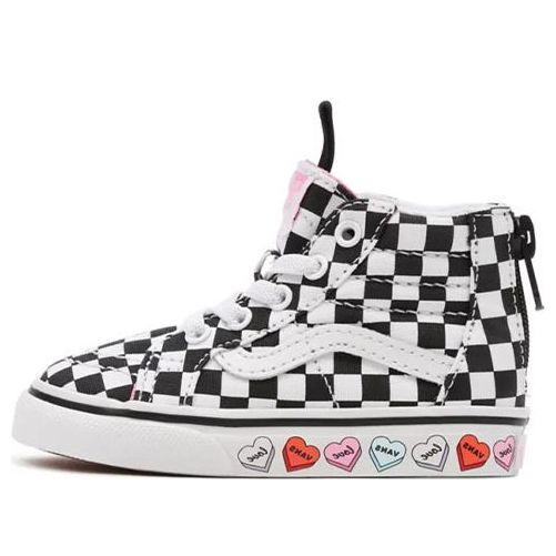 Vans Toddler Candy Hearts SK8-HI Zip 'Black White' VN000XG5ABY
