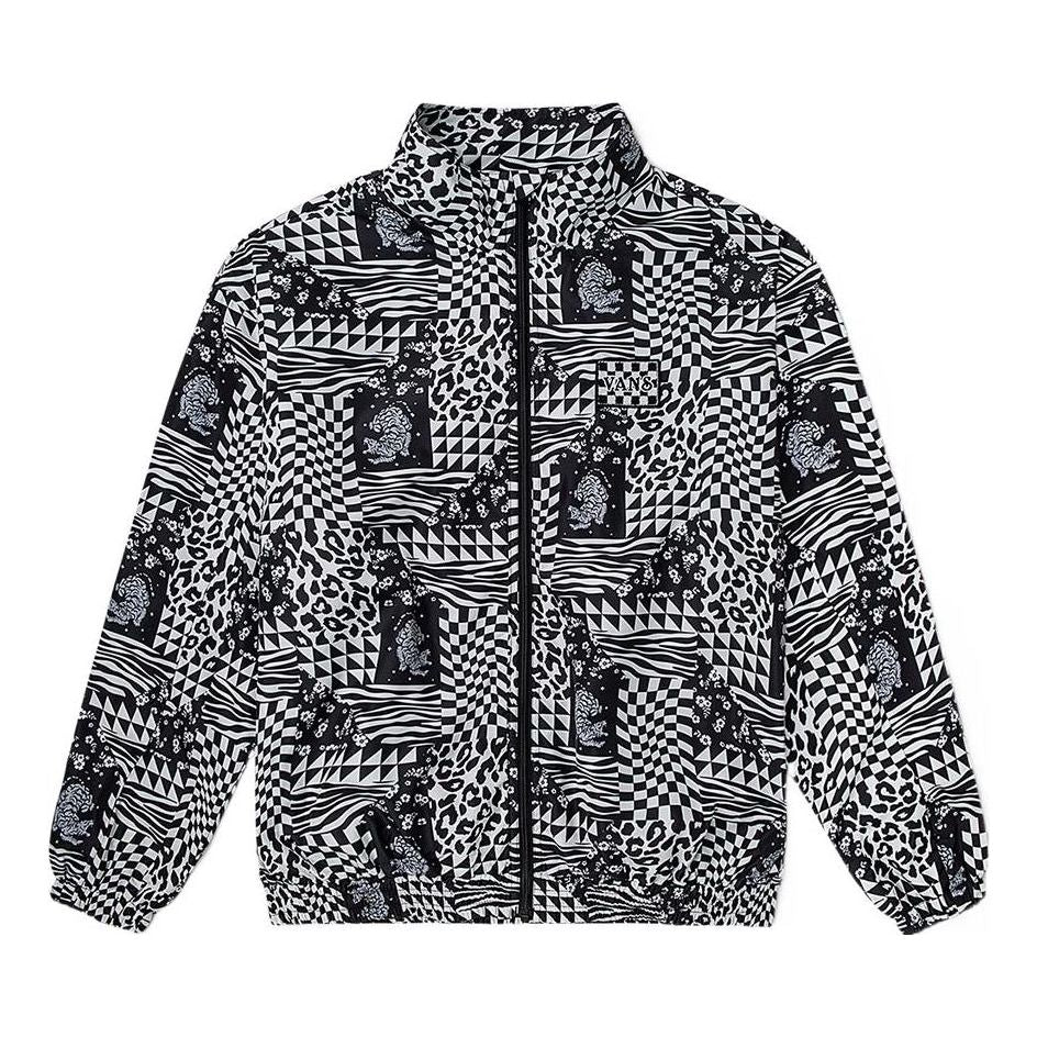 Vans SS22 Grid Full Print Jacket Couple Style Black VN0A5H9T7TO