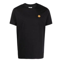 KENZO SS21 Small Tiger Head Pattern Round Collar Male Black FB55TS0034SA-99